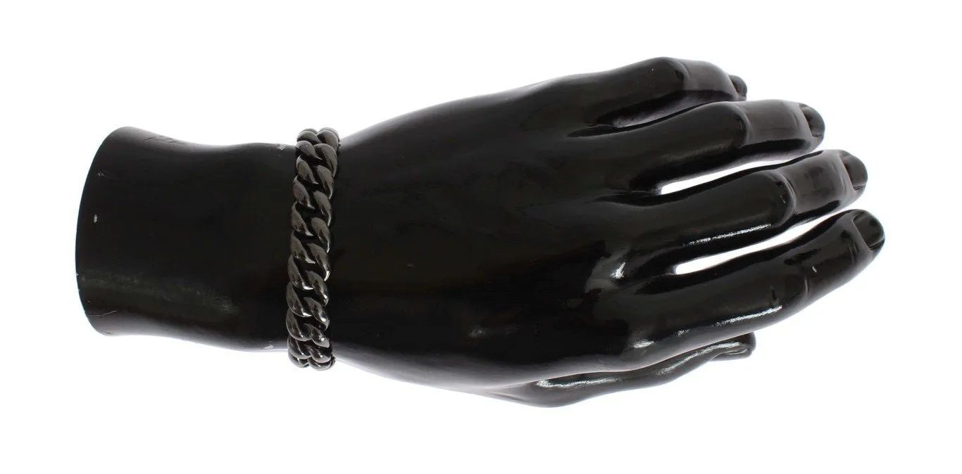 Black Rhodium 925 Sterling Silver Chain Bracelet