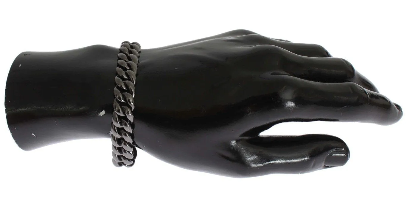 Black Rhodium 925 Sterling Silver Chain Bracelet
