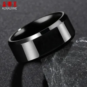 Black Titanium Stainless Steel Men's Wedding Bands