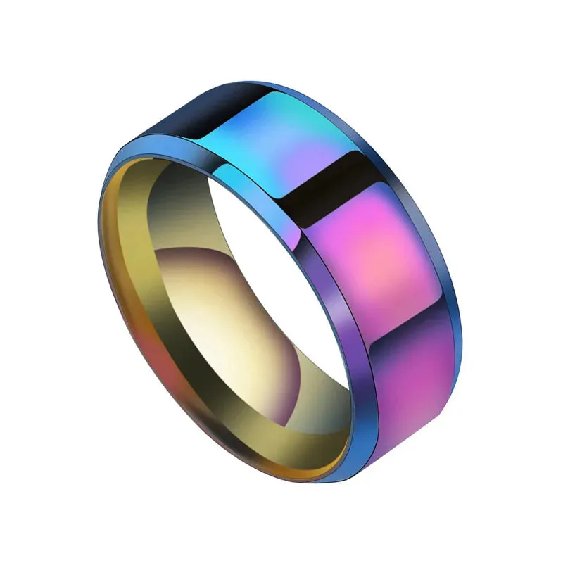 Black Titanium Stainless Steel Men's Wedding Bands