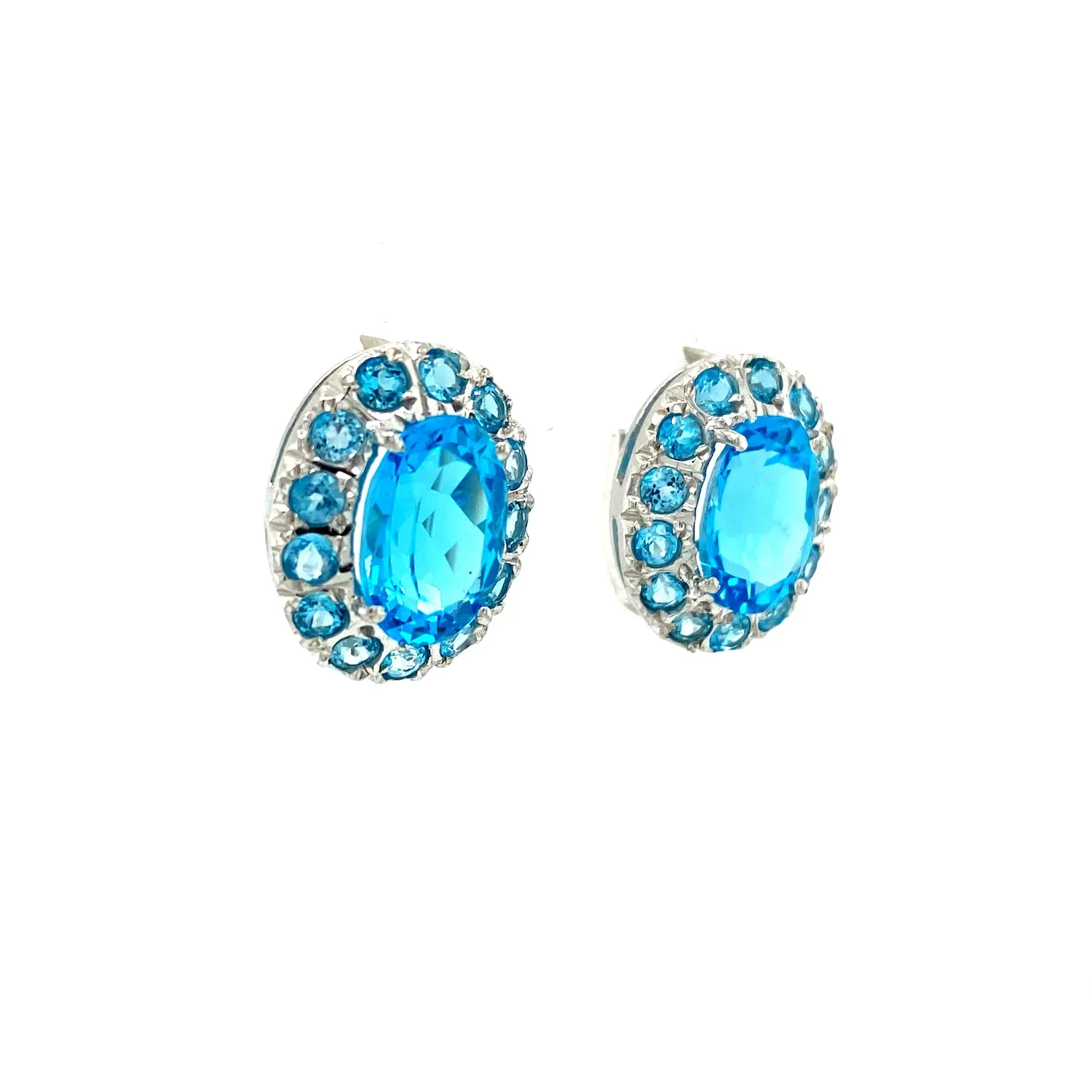 Blue Topaz Earring in .925 Sterling Silver - KST 5755