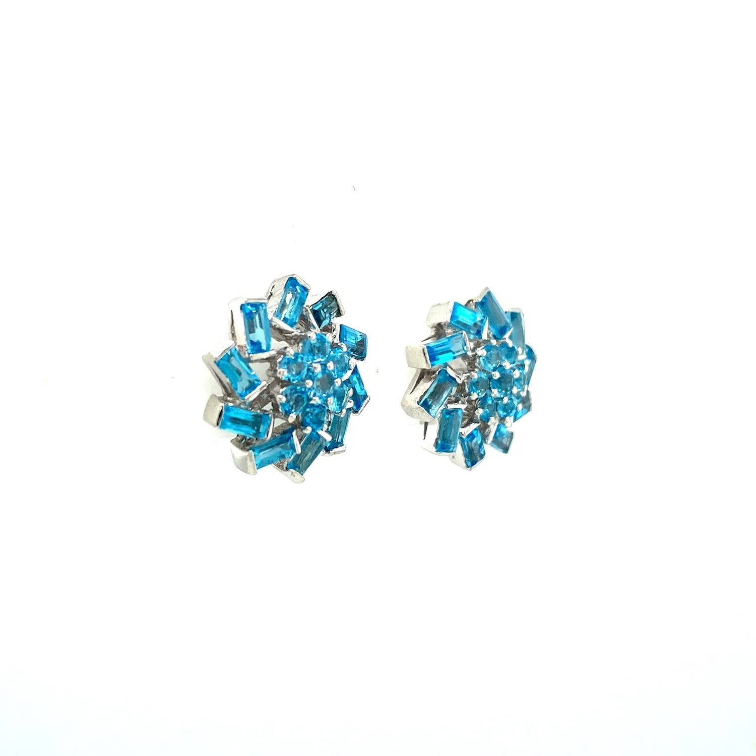 Blue Topaz Earring in .925 Sterling Silver - KST 59044