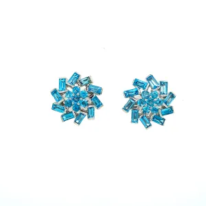 Blue Topaz Earring in .925 Sterling Silver - KST 59044