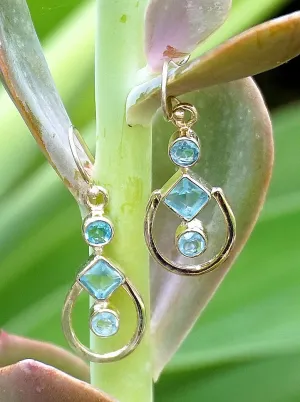 Blue Topaz Earring Set 3