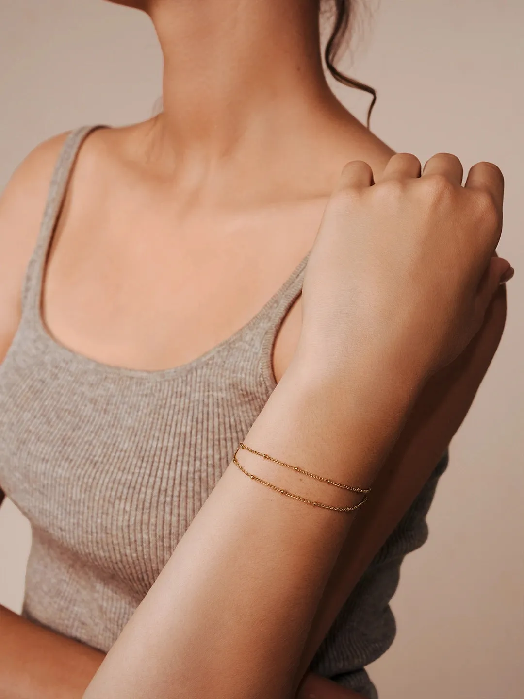 Bobble Chain Layered Bracelet