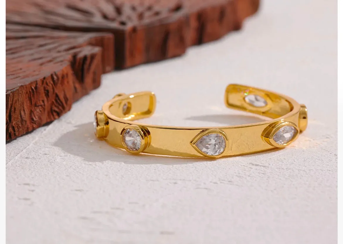 Boho & Mala Gold Cuff Bracelet DCB1022