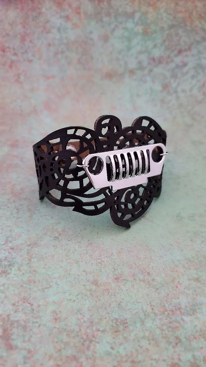 Boho Lace Jeep Cuff Bracelet