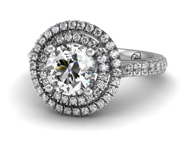 Bostonian Claire - Double Halo Engagement Ring