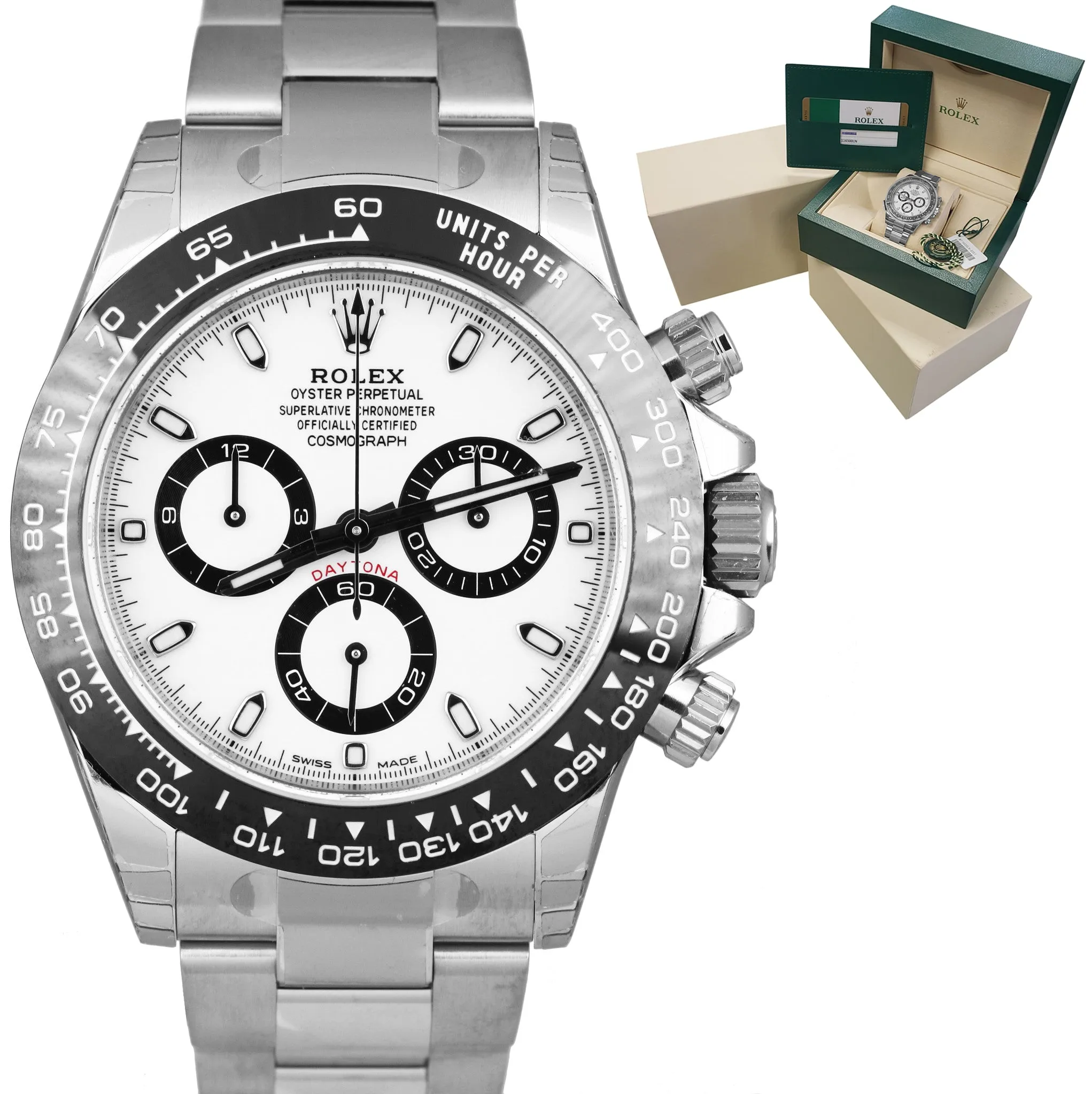 BRAND NEW FULLY STICKERED Rolex Daytona Cosmograph 116500 LN White Watch BNIB