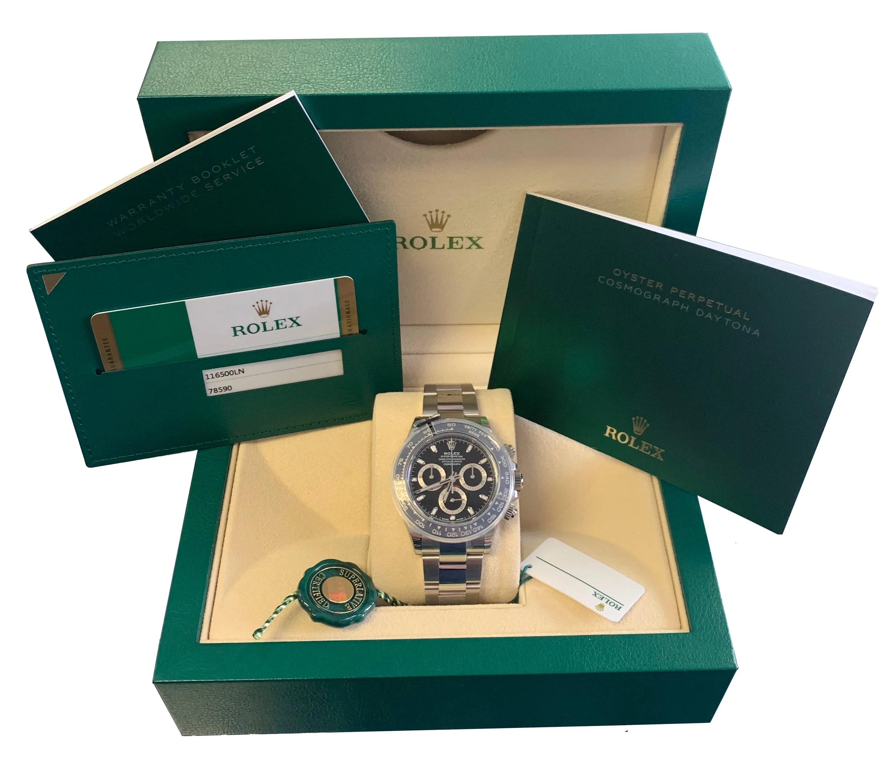 BRAND NEW STICKERED MAY 2019 Rolex Daytona Cosmograph 40mm 116500 LN Black Watch