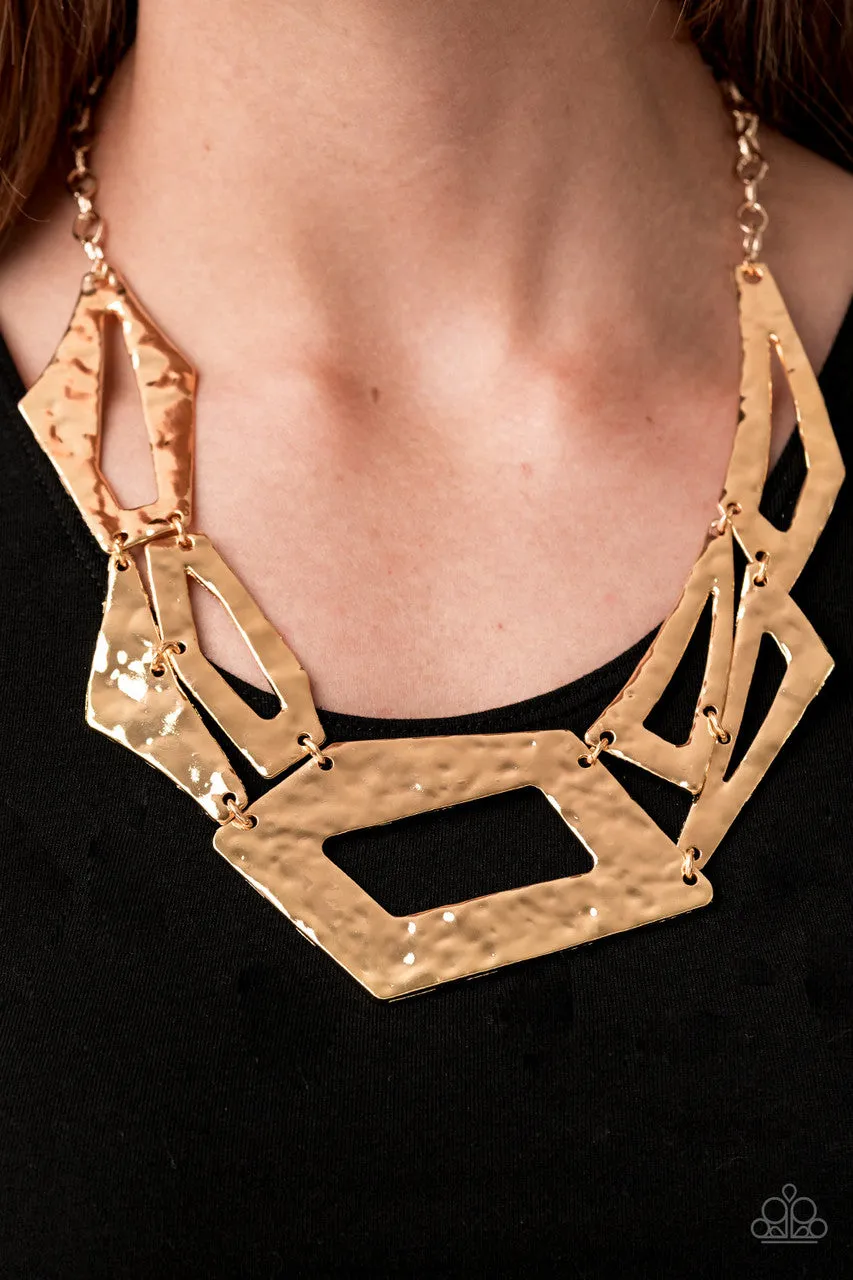 Break the Mold Gold Paparazzi Necklace