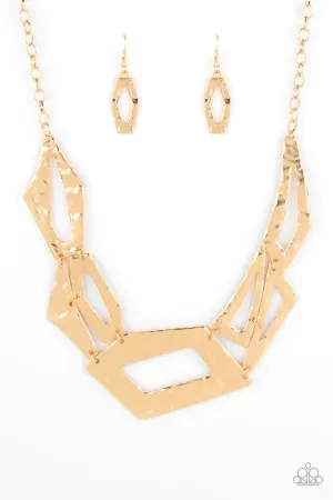 Break the Mold Gold Paparazzi Necklace