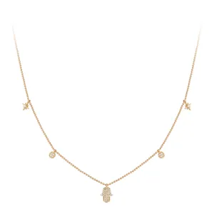Breathtaking Diamond 18K Yellow Gold Necklace for Her