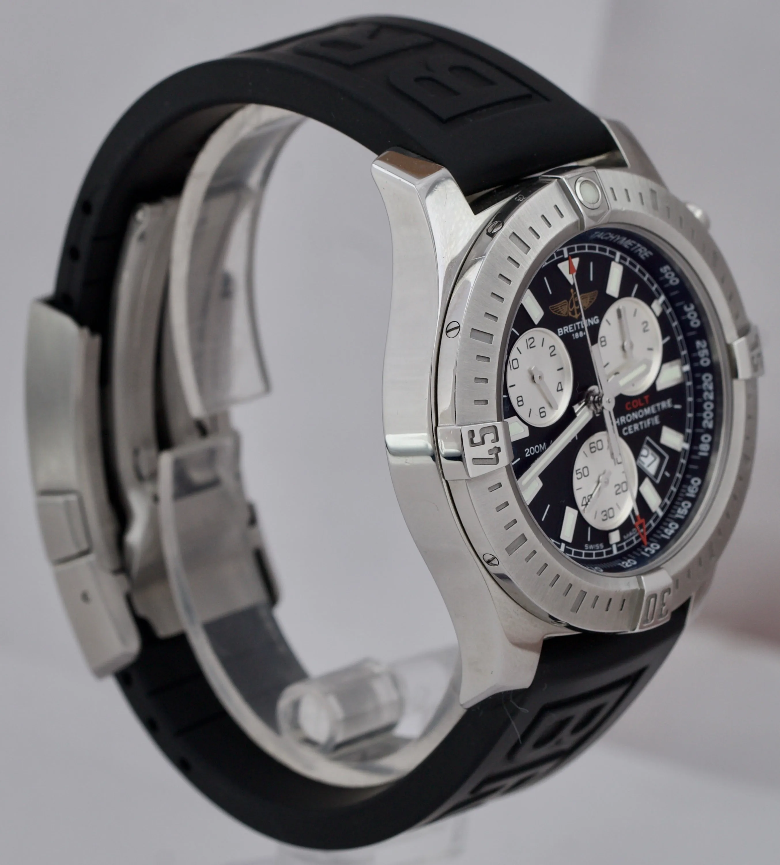Breitling Colt Chronograph Black 44mm Stainless Steel Quartz Date Watch A73388