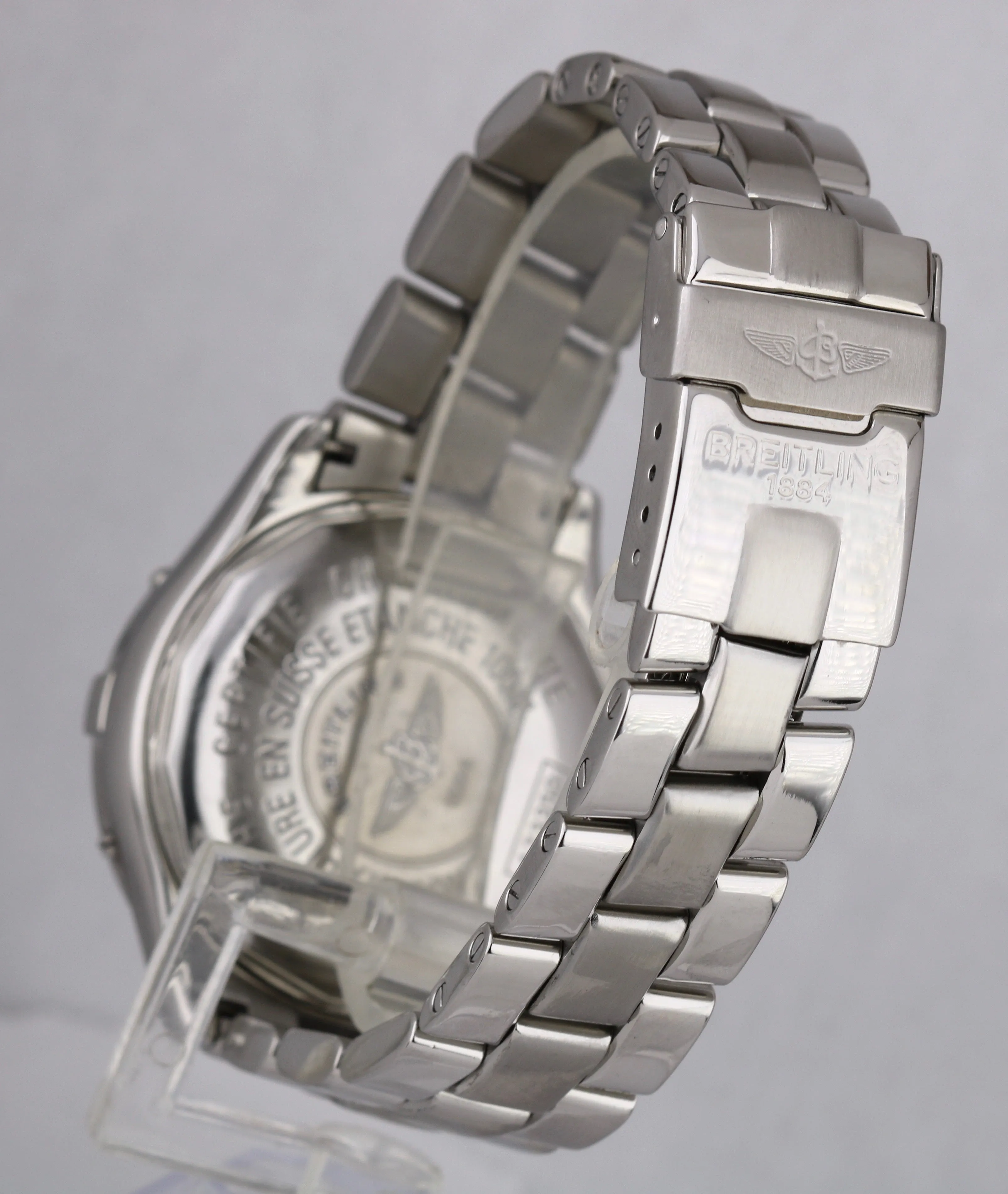 Breitling Colt Chronograph Quartz Aeromarine Stainless 38mm Black A73350 Watch