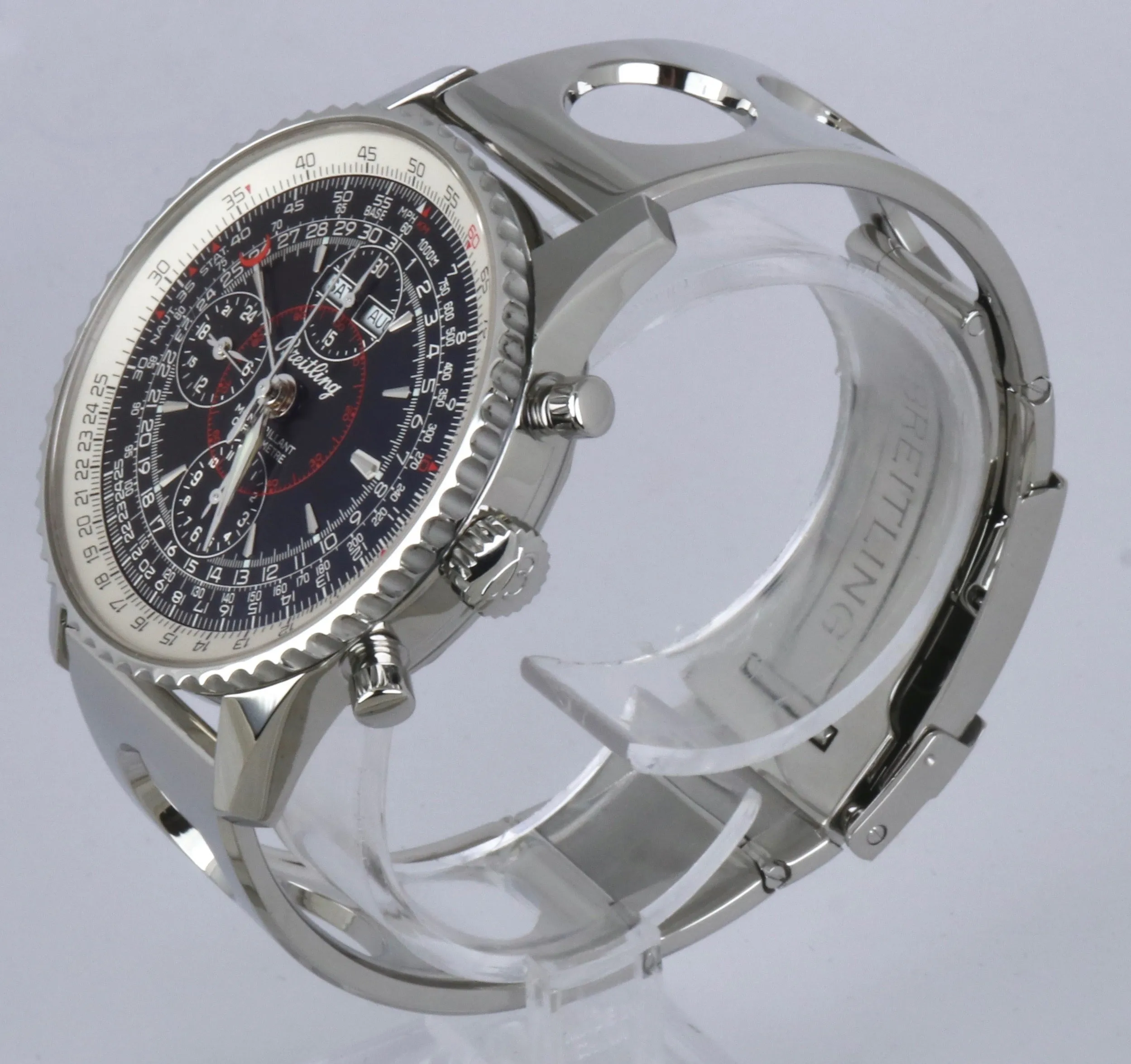 Breitling Datora Montbrillant Black Air Racer Chronograph Stainless Auto A21330