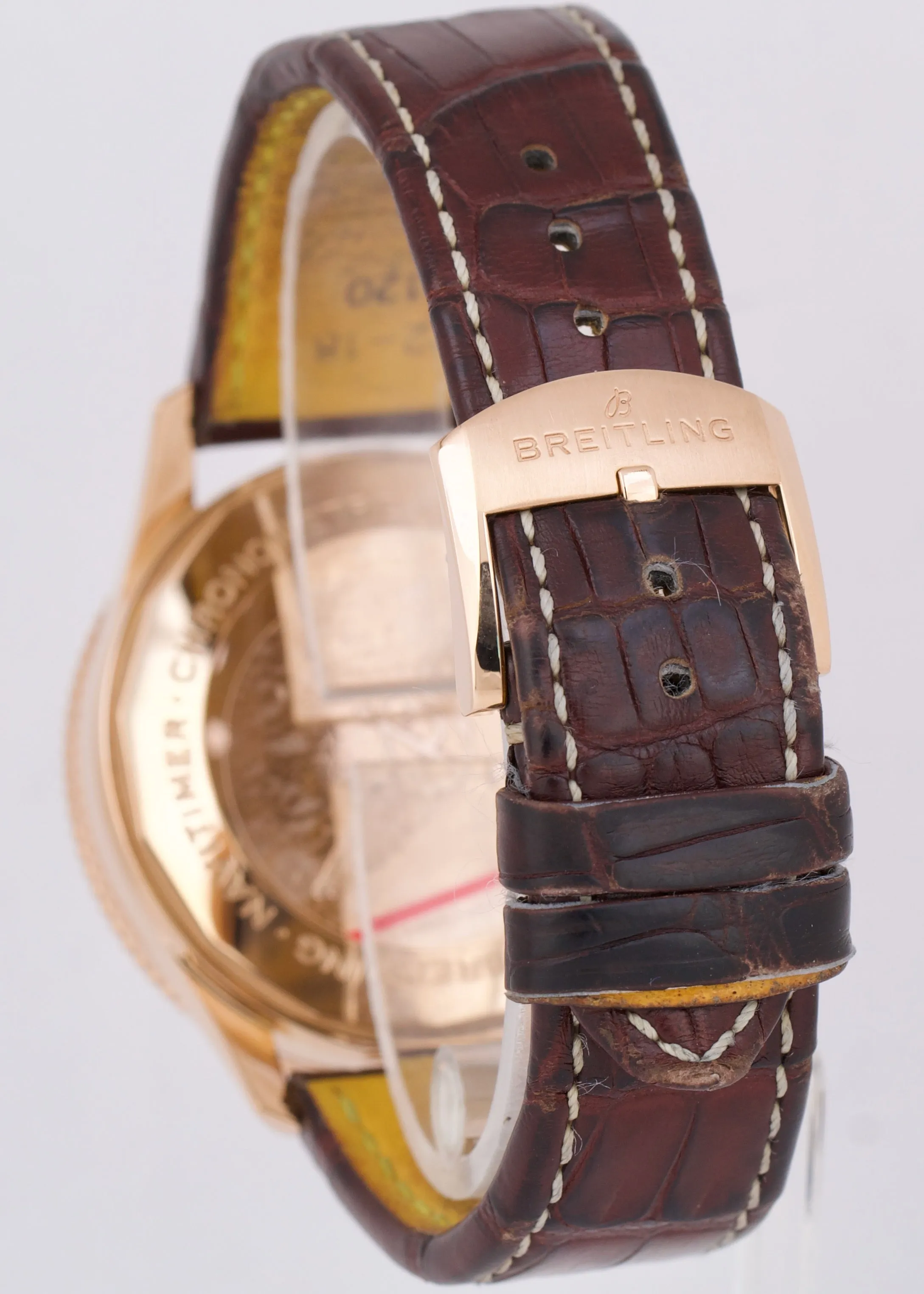 Breitling Navitimer Automatic 41 18K Rose Gold Leather Ivory 41mm R17326 BOX