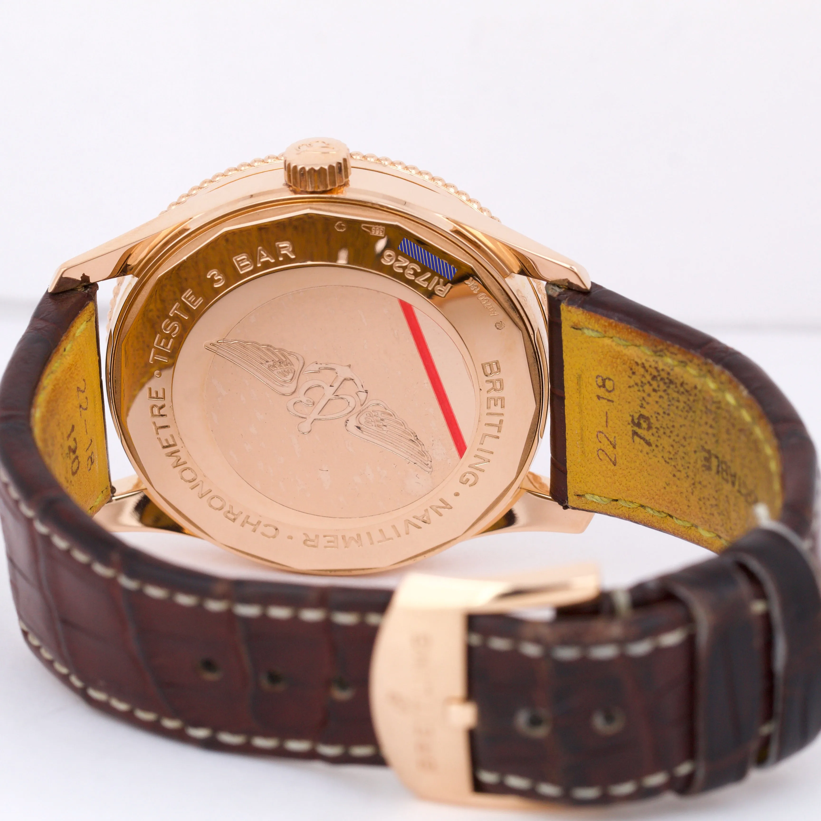 Breitling Navitimer Automatic 41 18K Rose Gold Leather Ivory 41mm R17326 BOX
