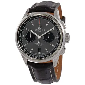 Breitling Premier Chronograph Automatic Chronometer Anthracite Dial Men's Watch AB0118221B1P2