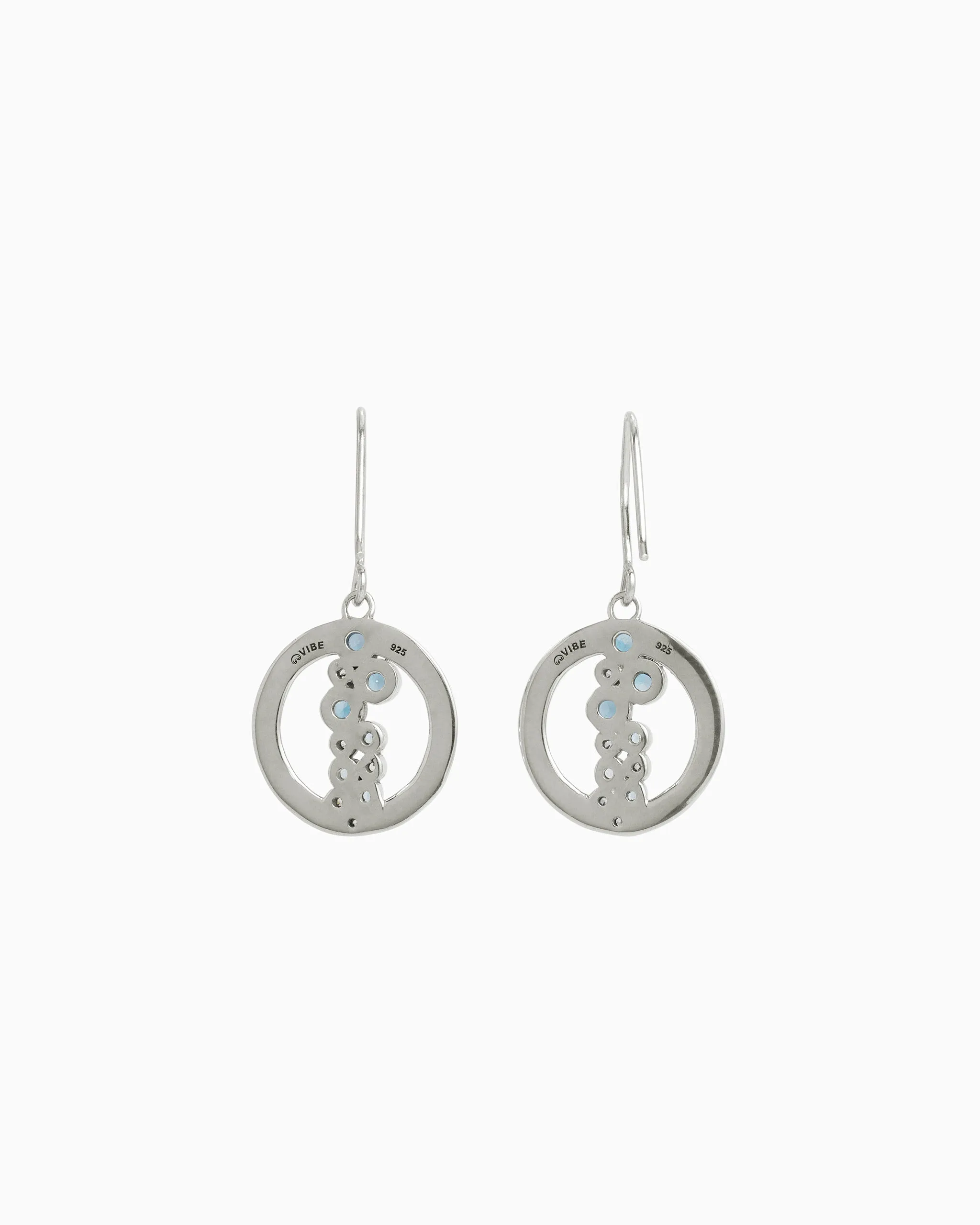 Bubble Drop Earrings - London Blue Topaz/Hampton Blue Topaz/White Zircon