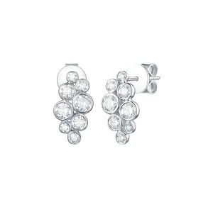 Bubbly 0.95ct Lab Grown Diamonds Earrings <br> E-00185WHT