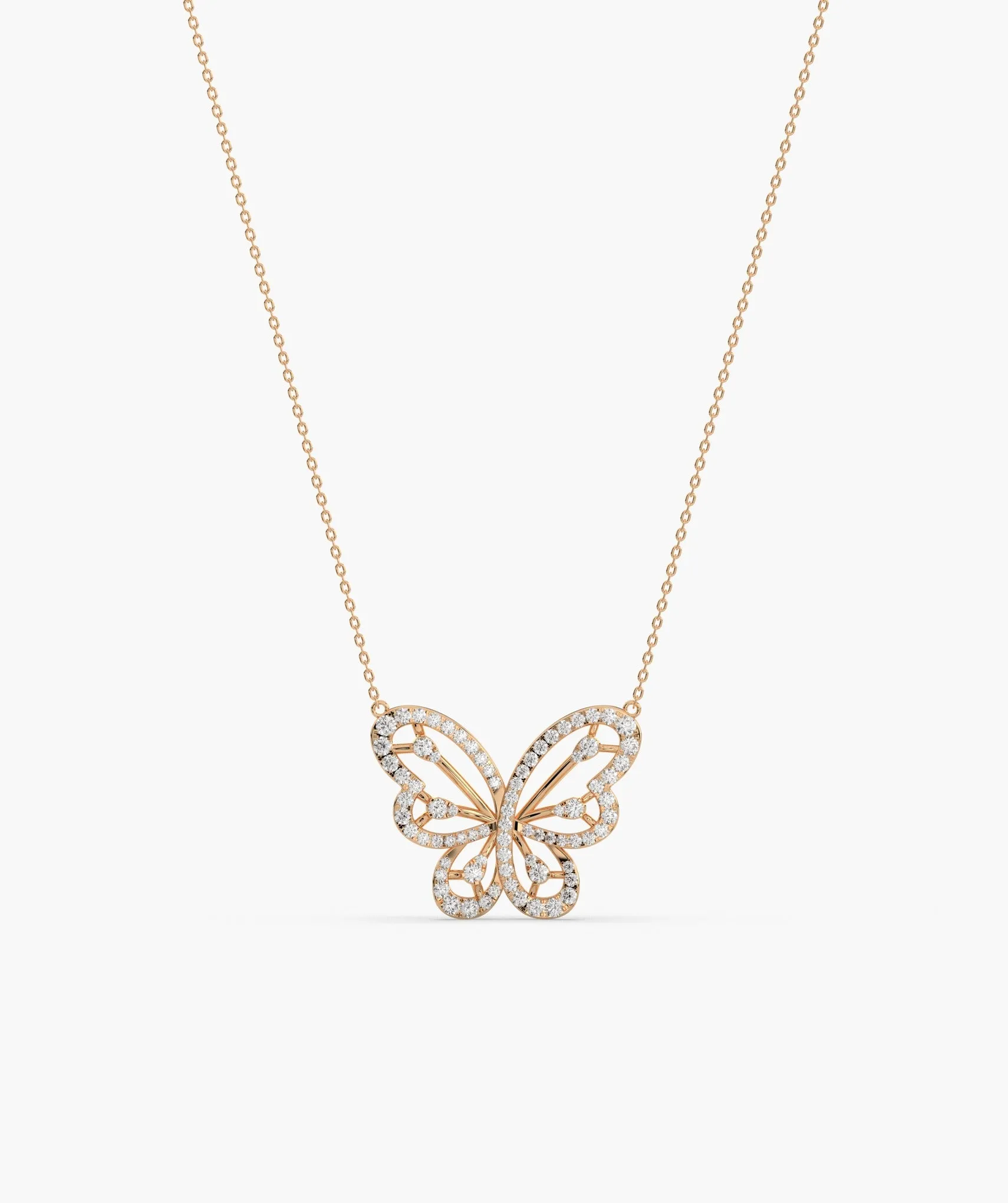 Butterfly 14K Gold Pendant Necklace