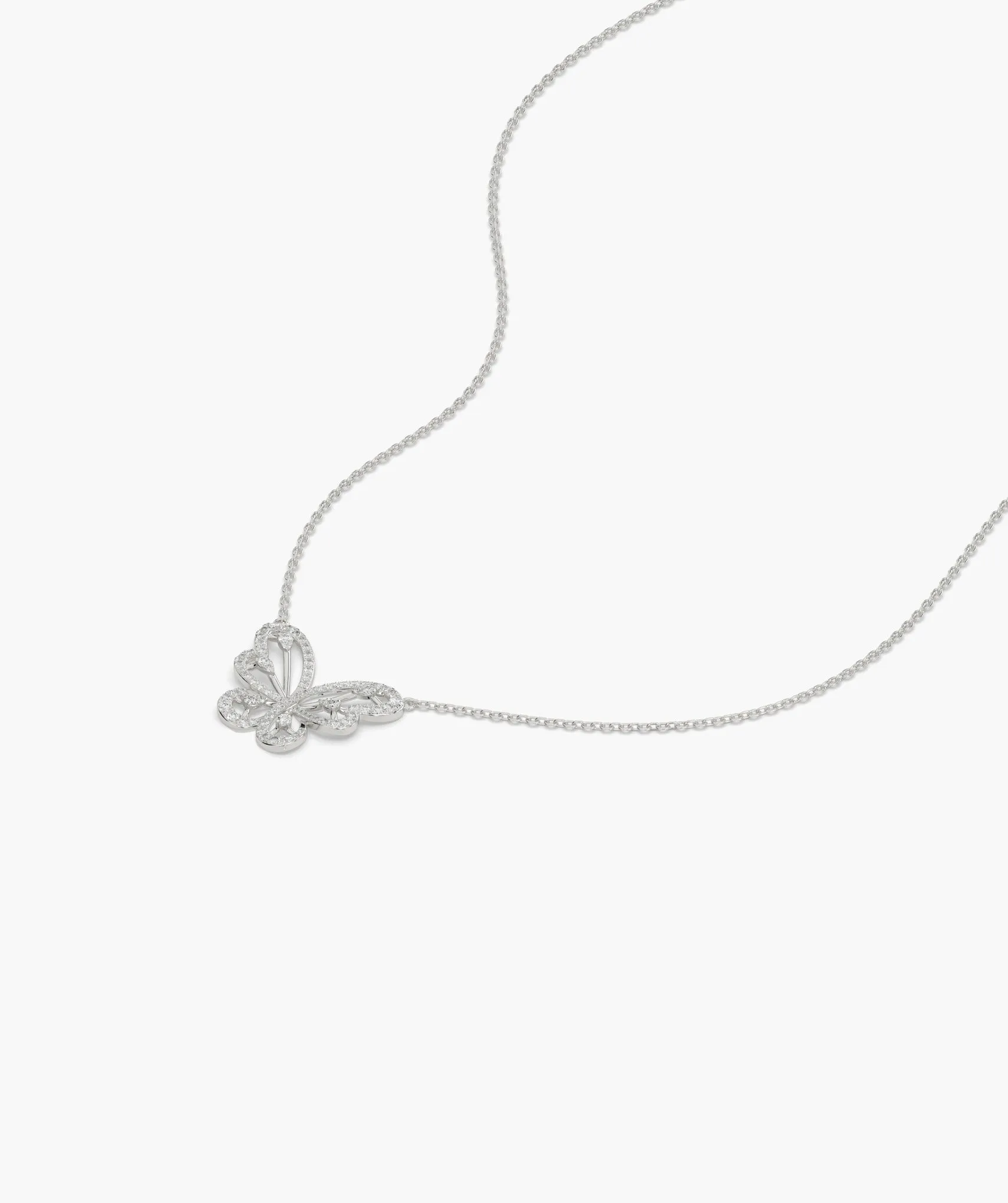 Butterfly 14K Gold Pendant Necklace