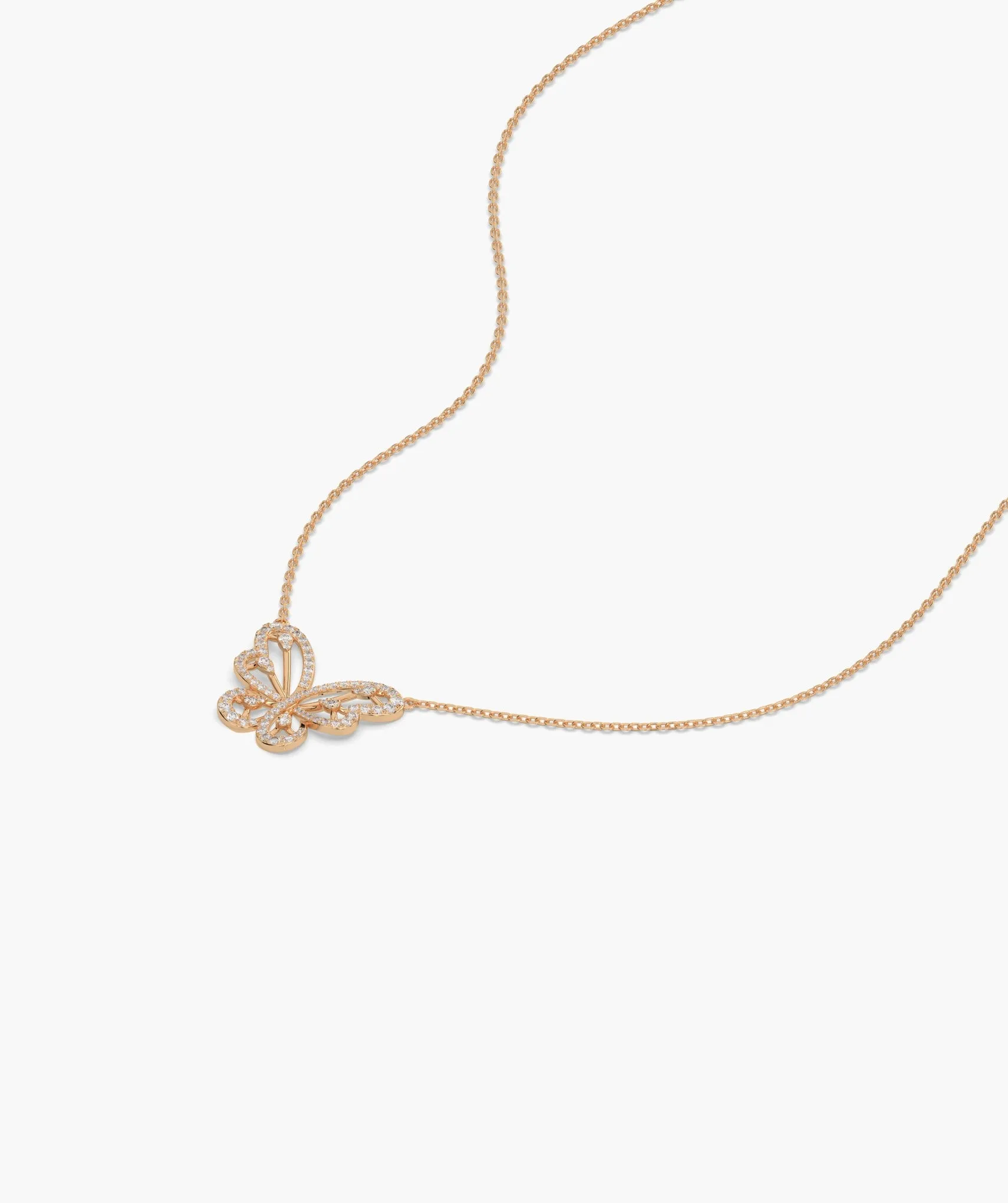 Butterfly 14K Gold Pendant Necklace