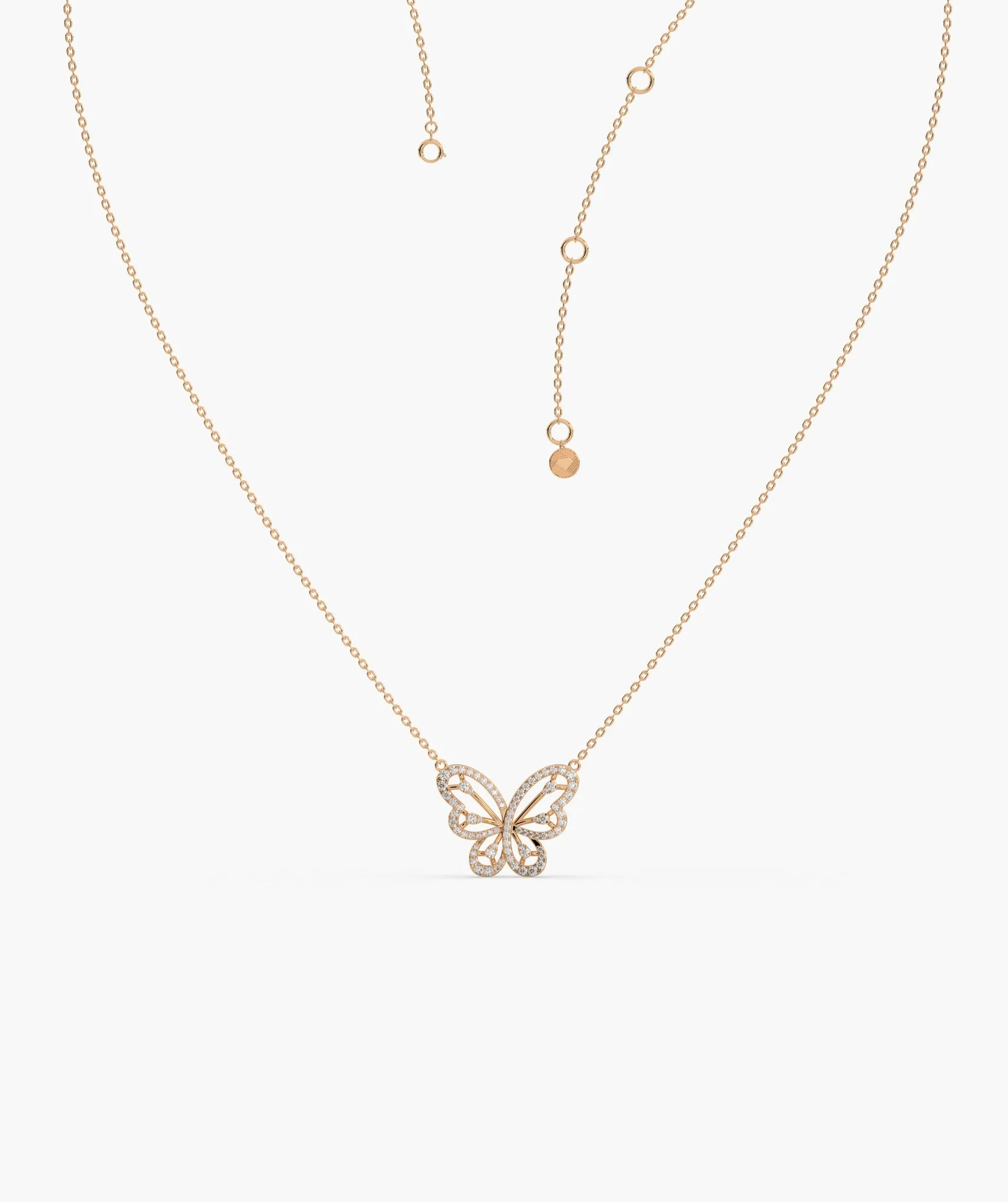 Butterfly 14K Gold Pendant Necklace