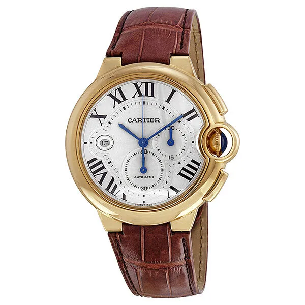 Cartier Ballon Bleu 18kt Yellow Gold Case Chronograph Men's Watch W6920007