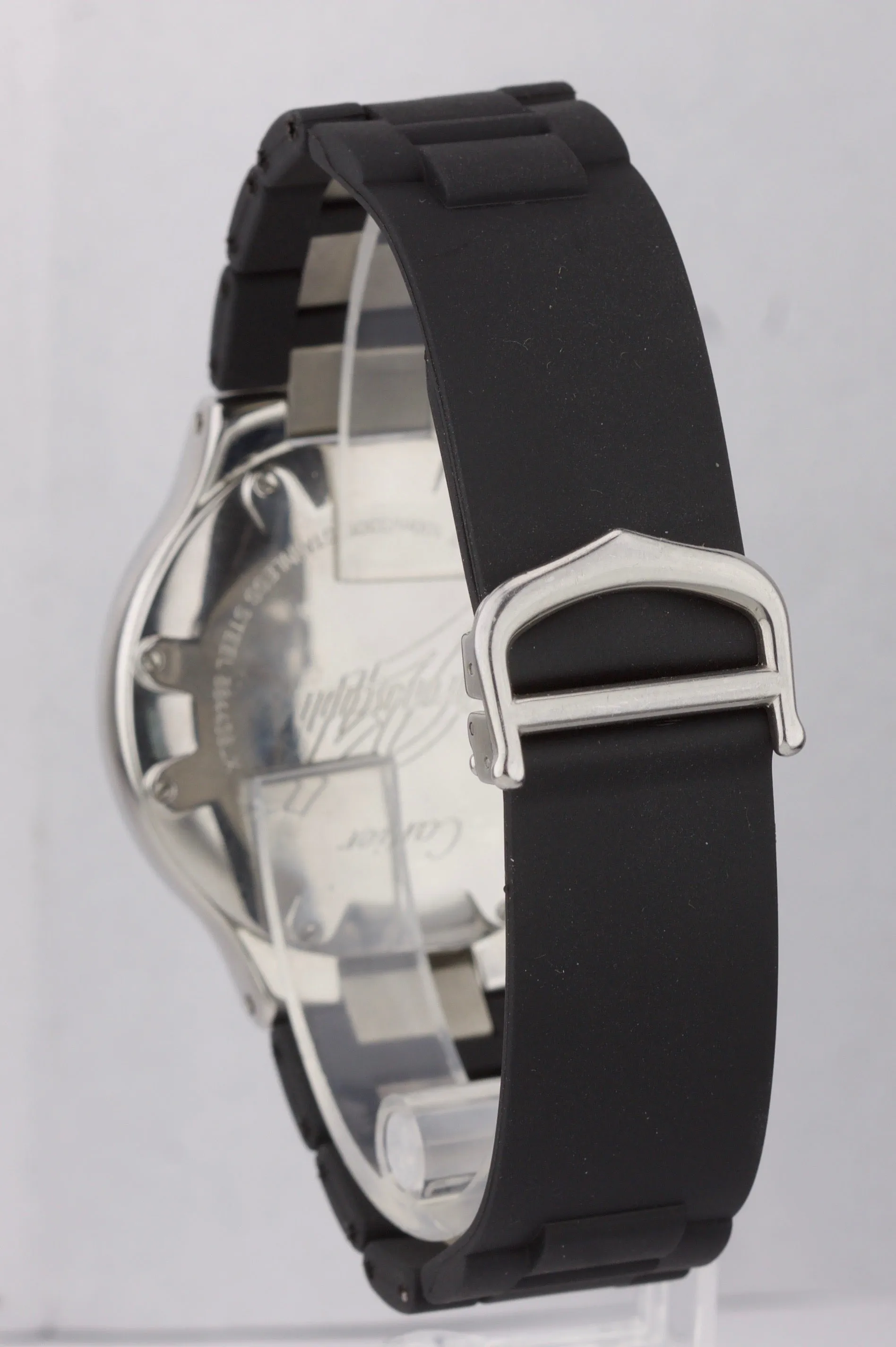 Cartier Must 21 Chronoscaph 2424 Chronograph 38mm W10125U2 Steel Rubber Watch