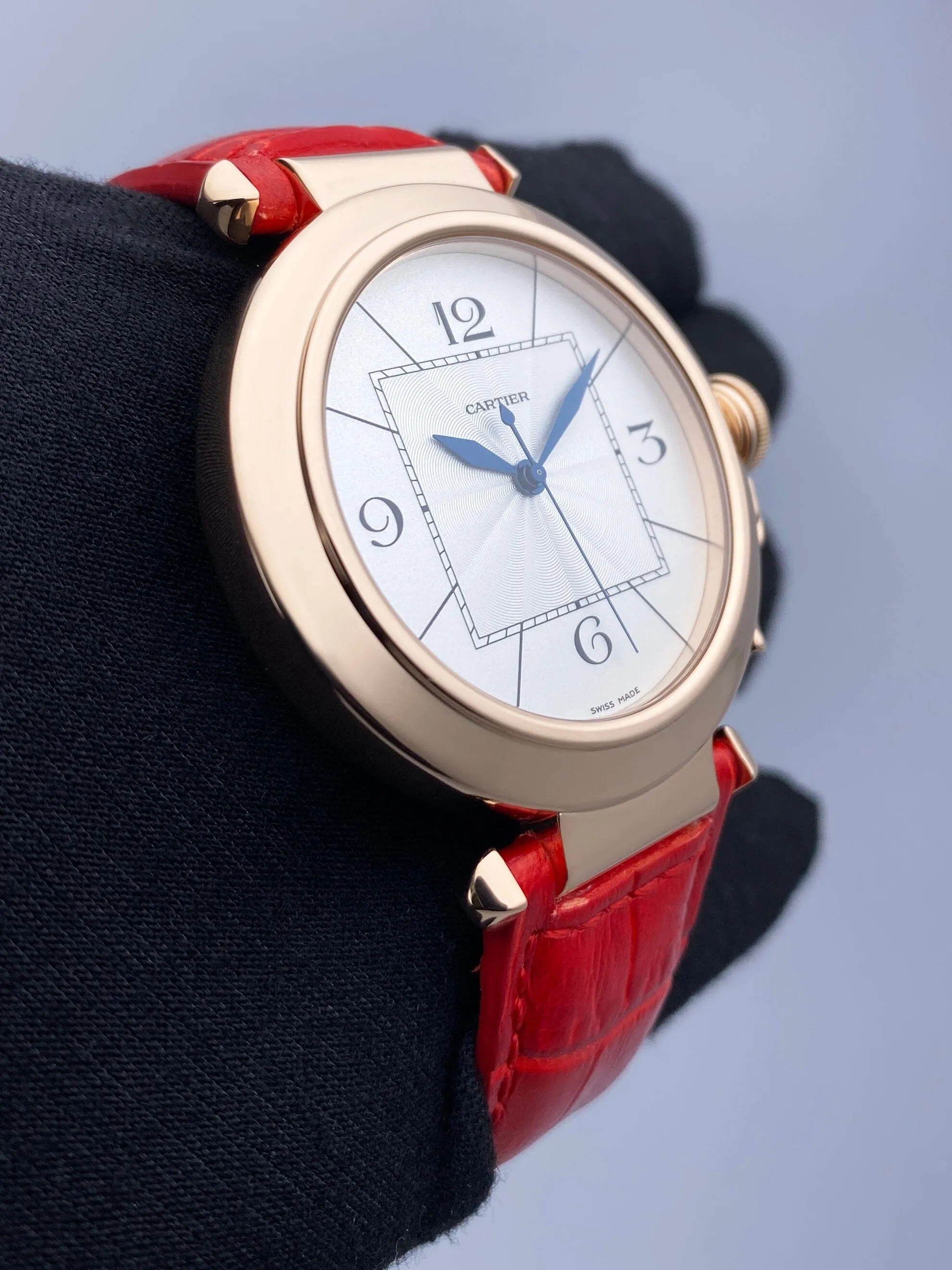 Cartier Pasha W3019051 18K Rose Gold Mens Watch Box Papers