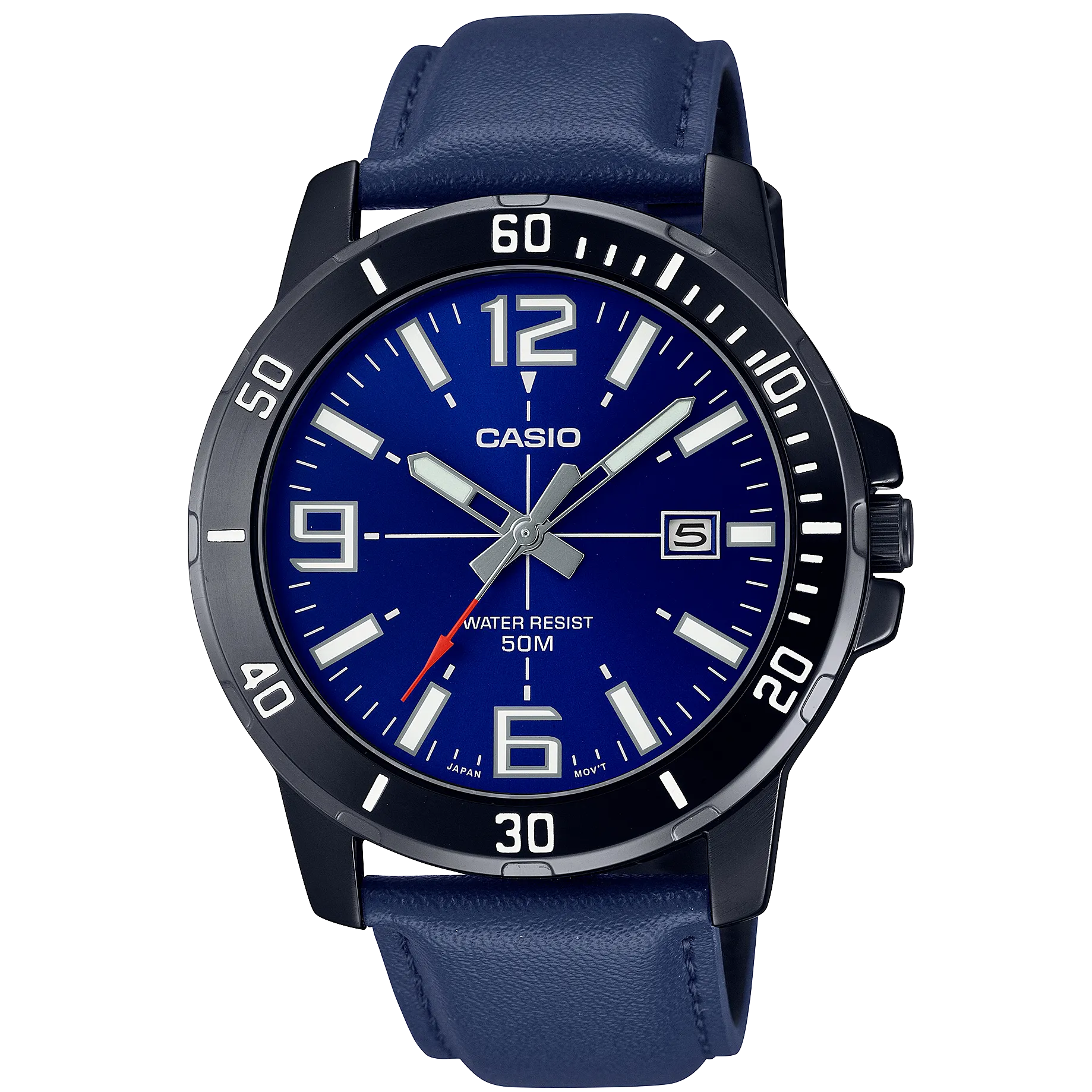 Casio Enticer Silver Stainless Steel Black Dial Quartz Watch for Gents - MTP-VD01D-1EVUDF