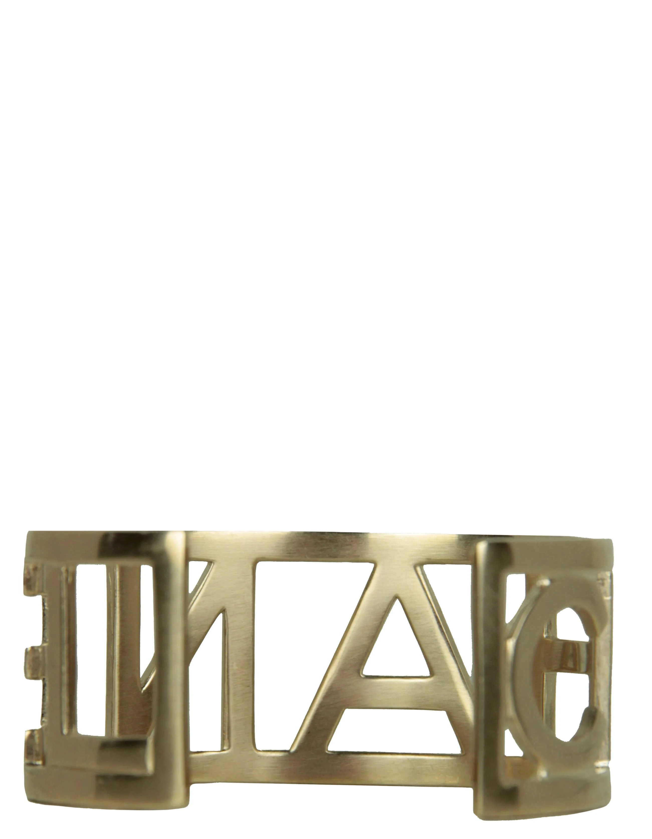 Chanel Pale Goldtone Cutout Cuff Bracelet