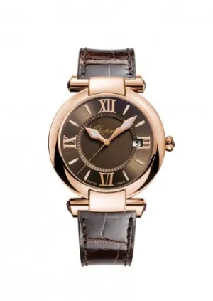 Chopard Imperiale Brown Dial 18K Rose Gold Ladies Watch 384221-5009