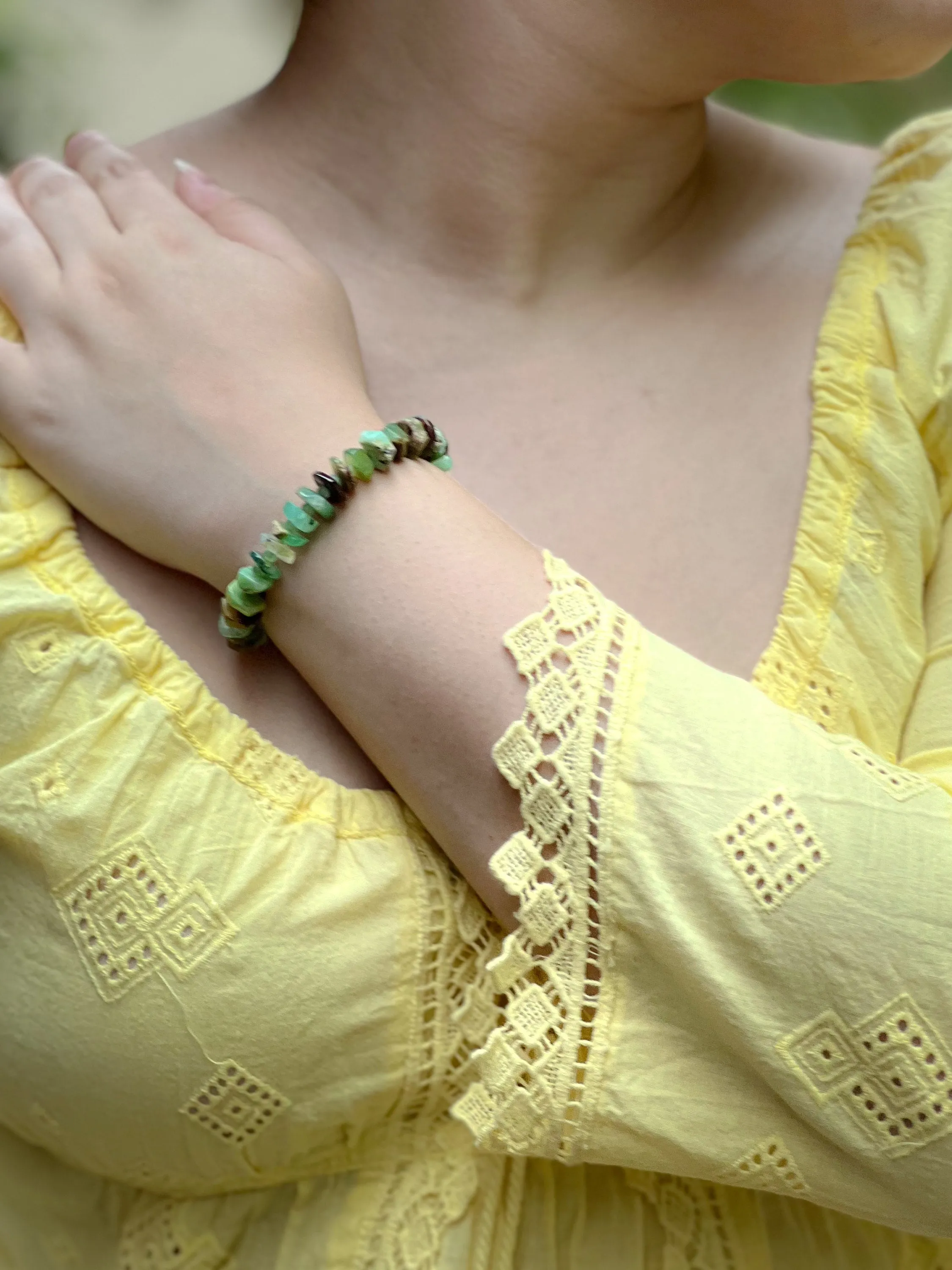 Chrysoprase Heishi Bracelet