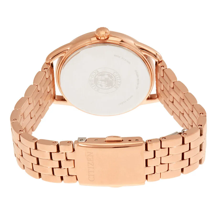 Citizen LTR Crystal Rose Dial Rose Gold-tone Ladies Watch FE6113-57X