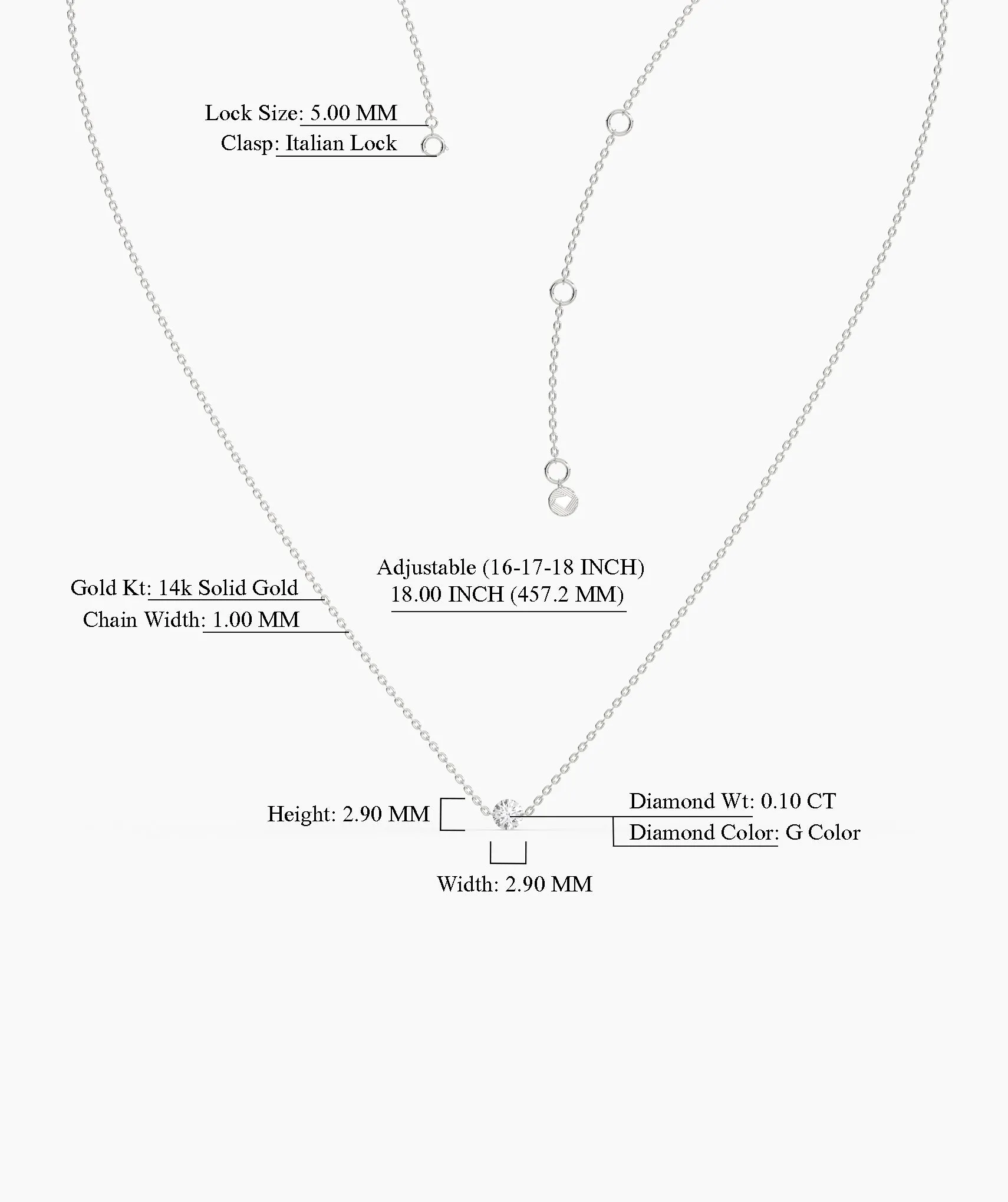 Classic Diamond Solitaire Pendant
