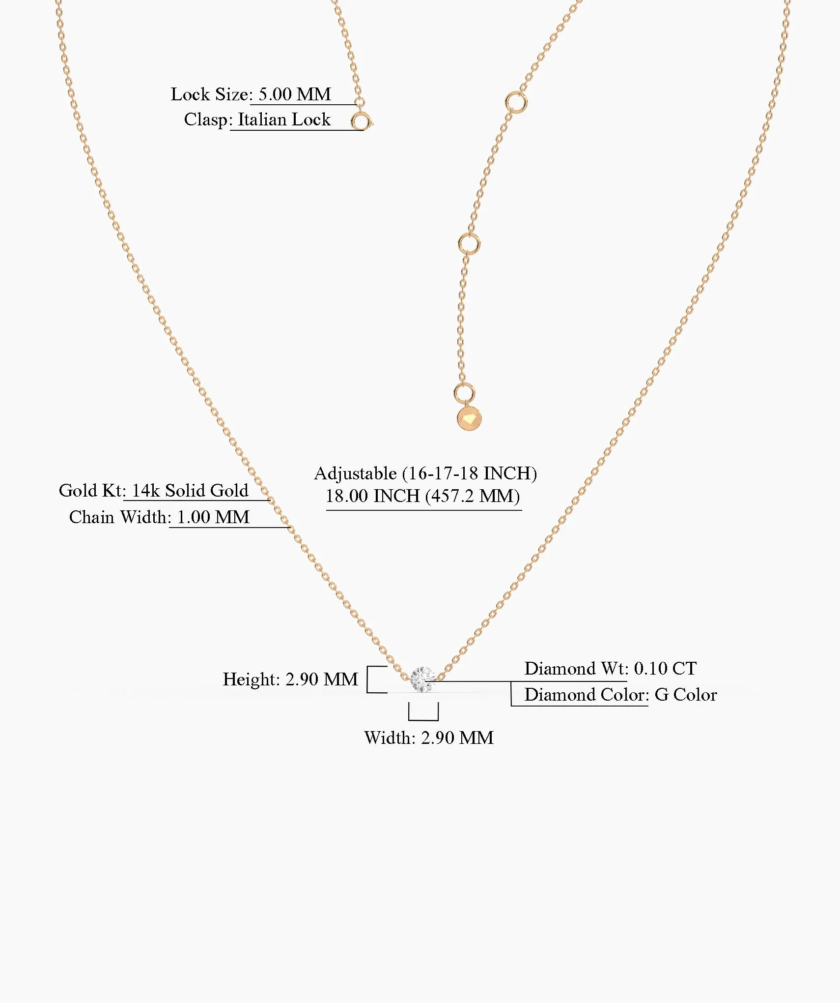 Classic Diamond Solitaire Pendant