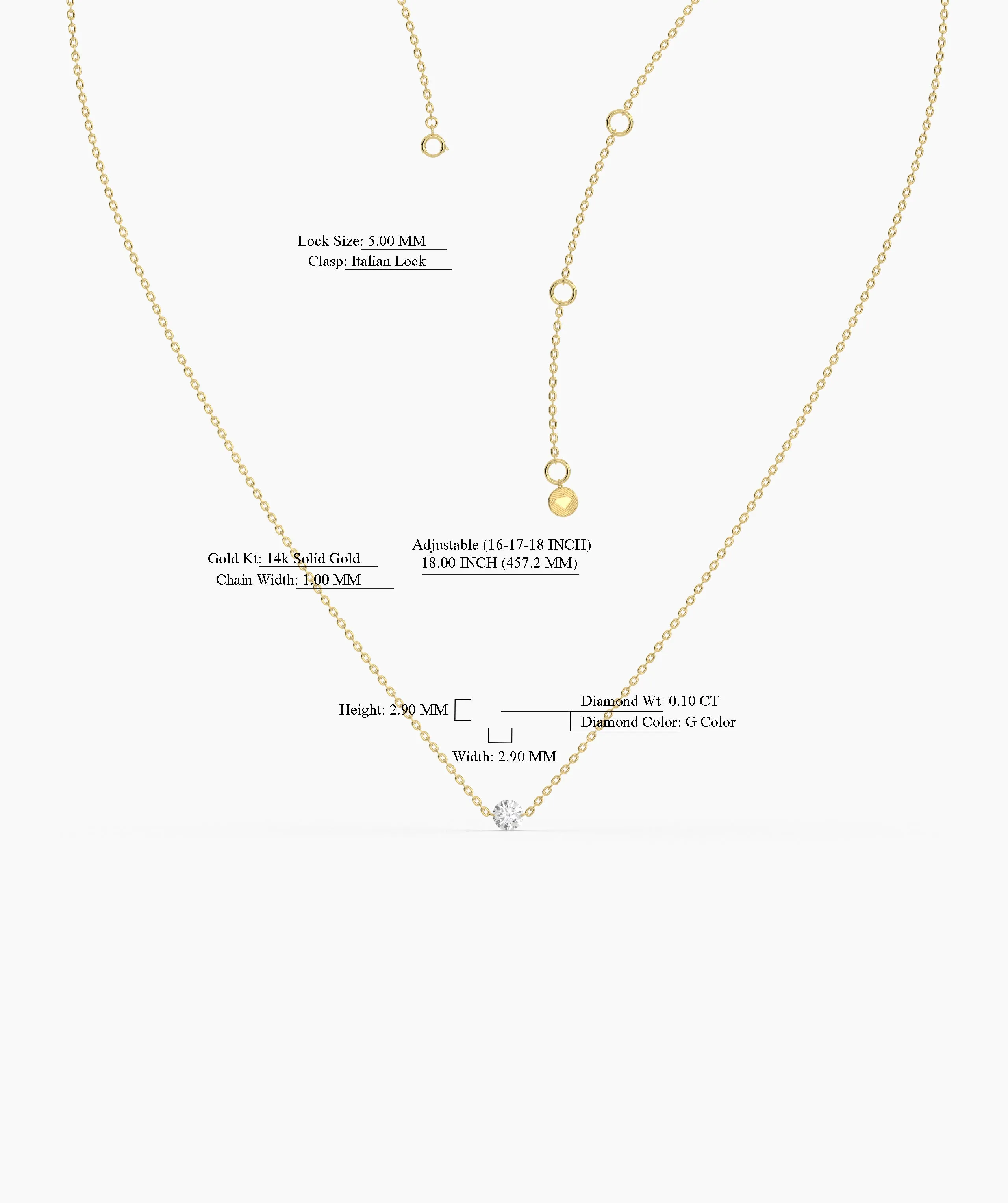 Classic Diamond Solitaire Pendant