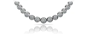 Classic Diamond Strand Necklace With Shiny Diamond Links  with 1.99 ct.(finished)