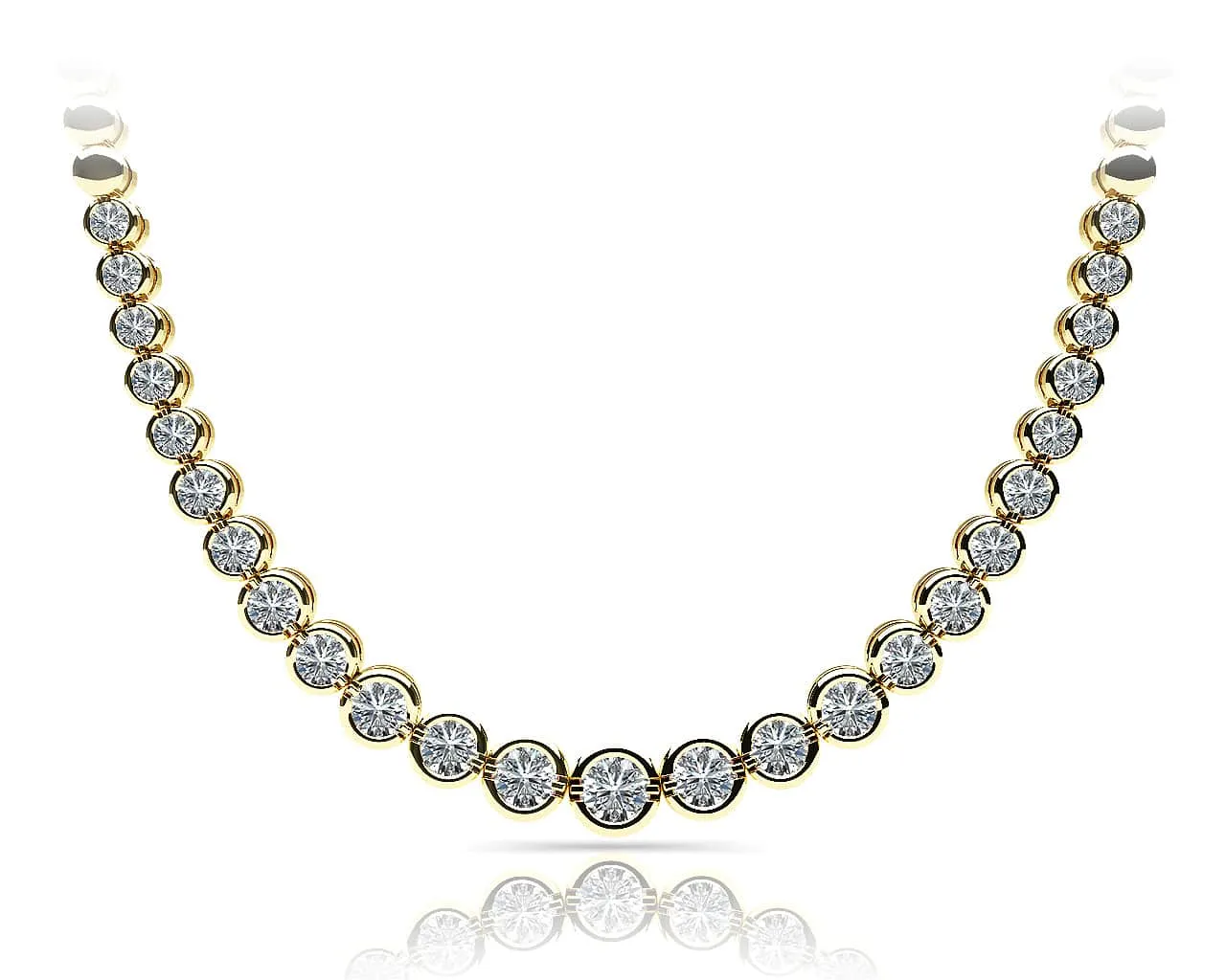 Classic Diamond Strand Necklace With Shiny Diamond Links  with 1.99 ct.(finished)
