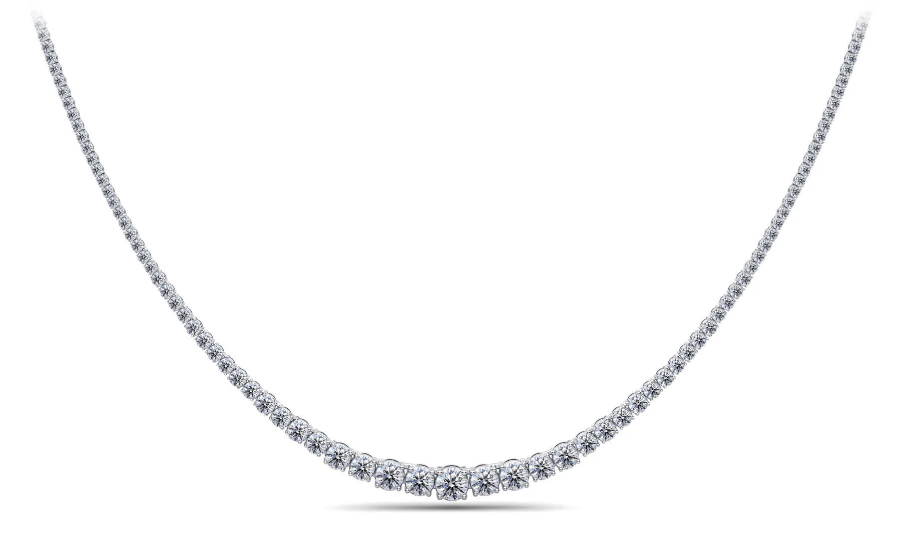 Classic Graduated Strand Of Lab-Grown Diamond with 7.08 ct.(finished)