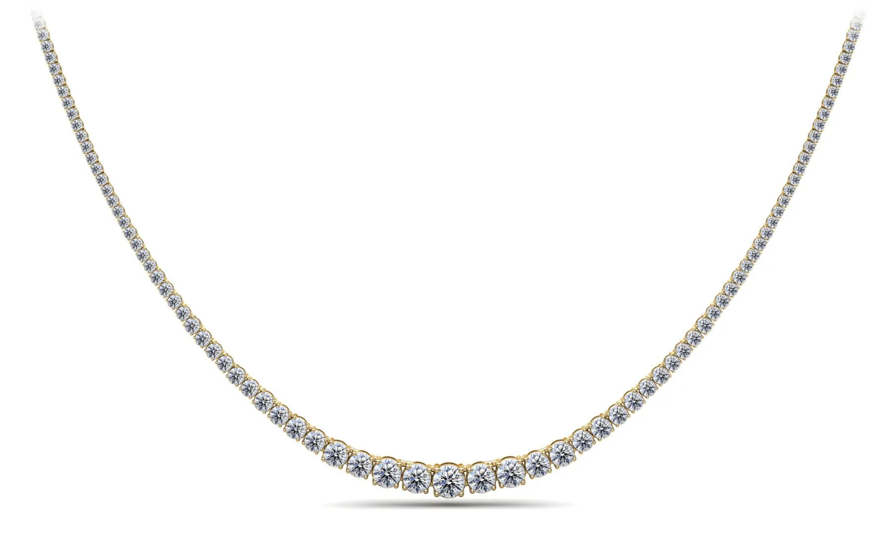 Classic Graduated Strand Of Lab-Grown Diamond with 7.08 ct.(finished)