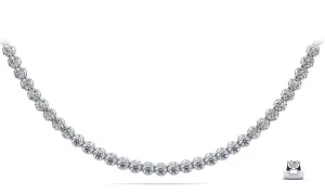 Classic Riviera Tennis Diamond Necklace with 7.09 ct.(finished) 2.5mm