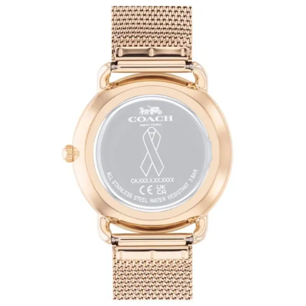 Coach Elliot Rose Gold Mesh Bracelet Pink Dial Quartz Watch for Ladies - 14504212
