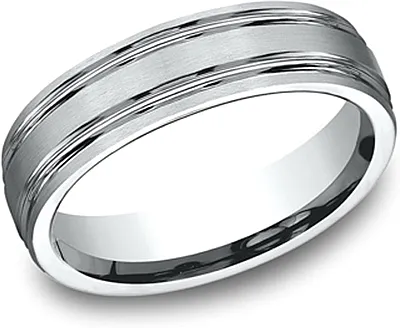 Comfort Fit Satin Finish Wedding Band-6mm