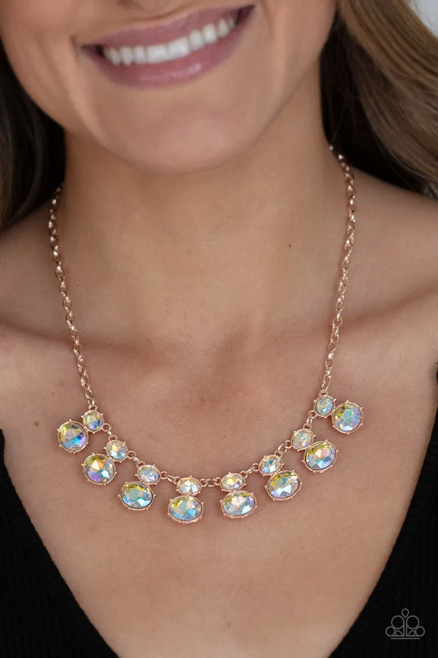 Cosmic Countess Rose Gold Paparazzi Necklace