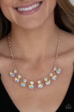Cosmic Countess Rose Gold Paparazzi Necklace