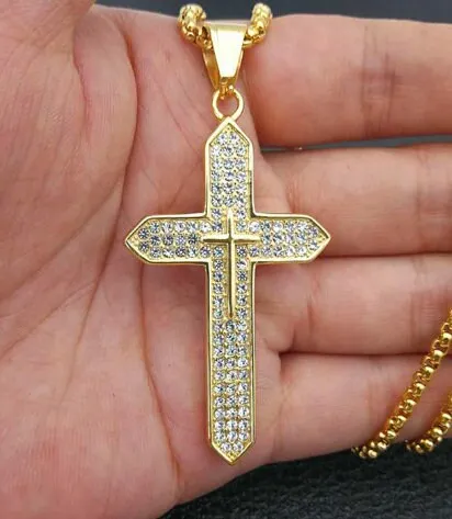 Cross Necklace | Cross necklace for Men | Cross Necklace Women | Cross Pendant and Necklace | Cross Chain for Men | Iced Out Cross Pendant